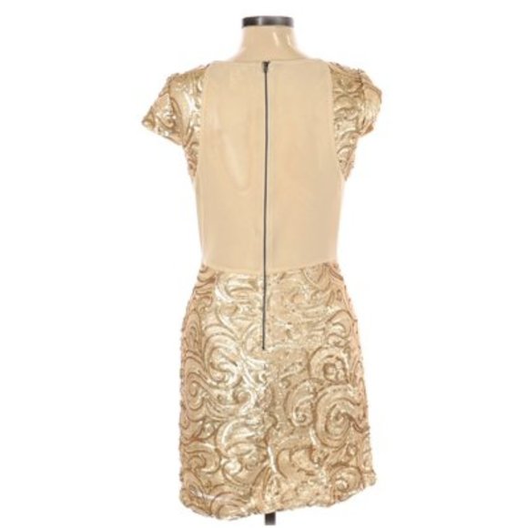 NWOT // Soieblu Dress // Sequined Gold - Picture 2 of 4